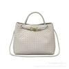 Nieuwe handgeweven tas grote capaciteit tote handtas modetrend veelzijdige enkele schouder messenger casual dames tas