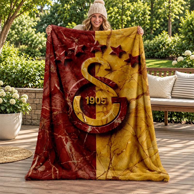 Galatasaray Blanket Flannel Blanket Soft Cozy Plush Throw for Sofa Bed Lightweight Home Decoration Gifts for Christmas Various Holidays