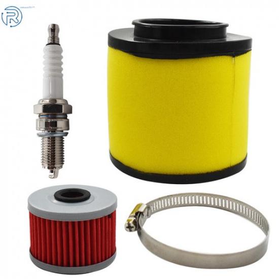 For 1988-2000 Honda FourTrax 300 TRX300 2× Air Oil Filter Spark Plug Tune Up Kit
