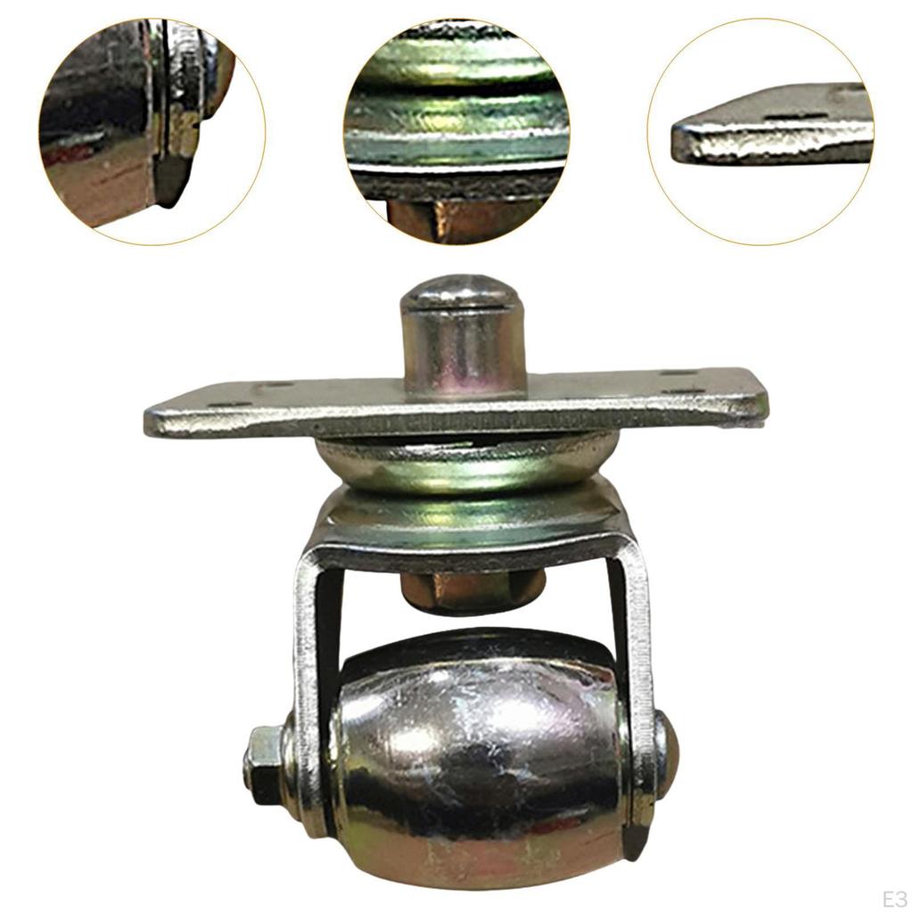 Piano Wheel Casters Multifunction Degree Rotation Metal Wear Resistant Easy Installation Replacement