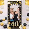 18. 30. 40. 50. Fødselsdag Fotoramme Bakgrunn 30. Fødselsdag Vinyl Fotoboks Bakgrunn Svart Bursdagsfest Dekor Voksen