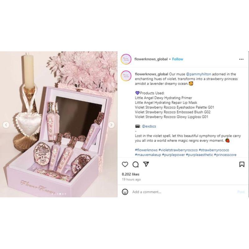 Flower Knows - Violet Strawberry Rococo Glowy Lipgloss - 2 Colors