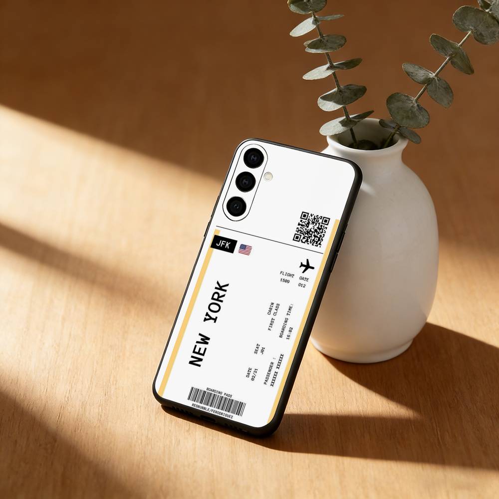 

Boarding Pass Plane Ticket Phone Case For Samsung Galaxy A20,21s,22,31,32,52,53,72,73,80,91 Soft Black Shell Samsung a32 5g