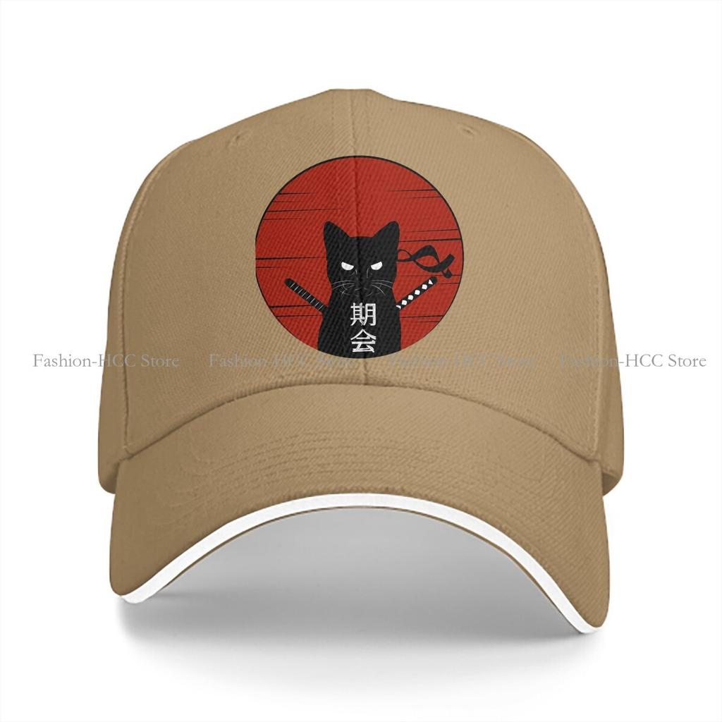 Ninja Cat Baseball Cap Men Hats Women Visor Protection Snapback Japanese Samurai Warrior Bushido Caps