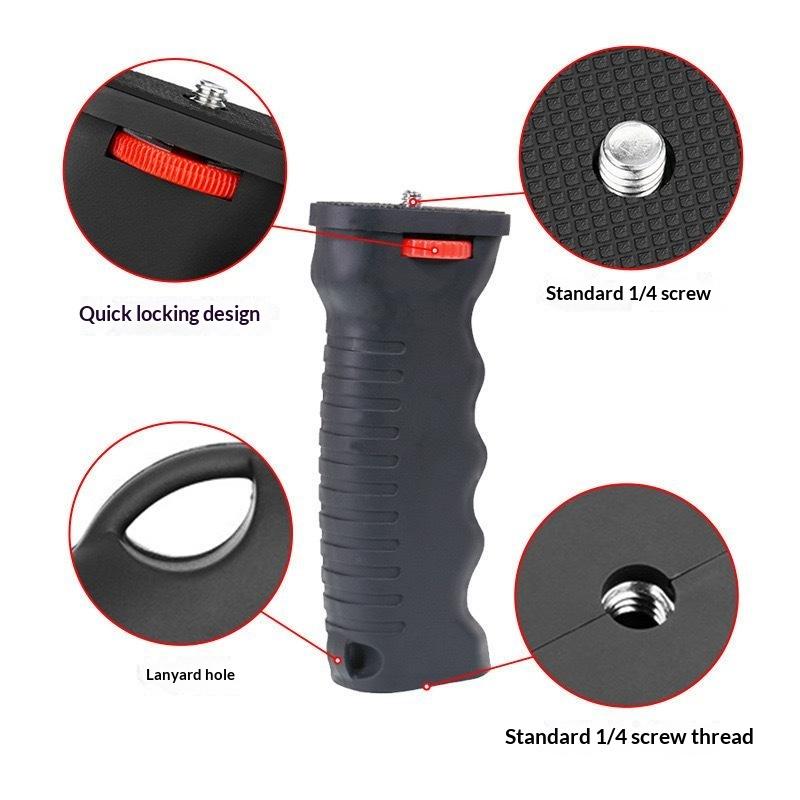 Camera Stabilizer Grip Ergonomic Anti-Fatigue Handle 1/4" Thread for Photographer Long Time Outdoor Shooting
