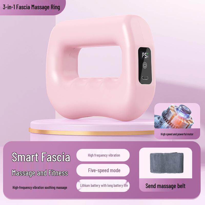 3-in-1 Portable Electric Fascia Gun Massager and Mini Yoga Ring