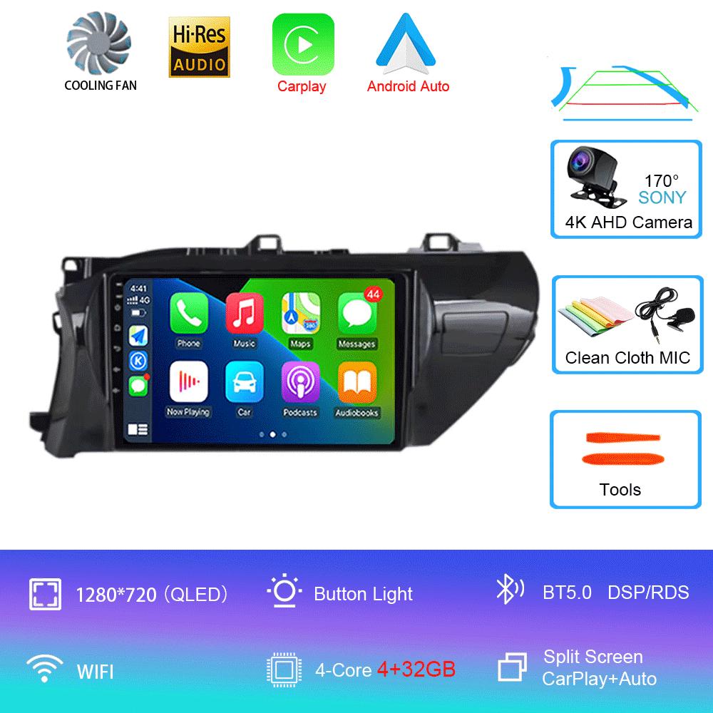 

Автомобильное радио Android 14 Carplay Auto для Toyota HILUX REVO VIGO IMV 2015-2020 Мультимедиа GPS Навигатор Плеер Стерео 2Din DVD WIFI