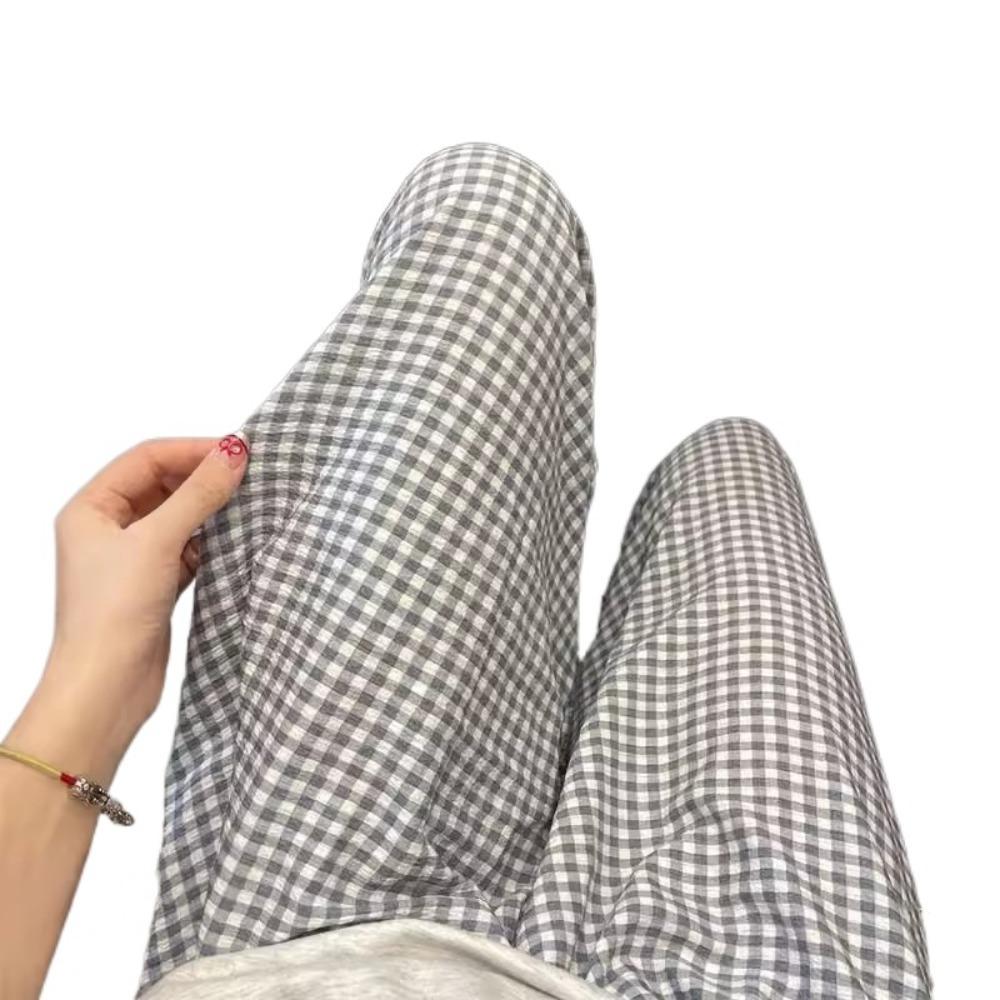 Wide Leg Casual Pants Women High Waist Sweet Trousers Fashion Girls’ Sleepwear  Spring Autumn