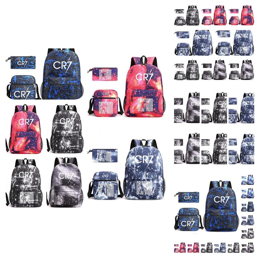 Fashionable Cr7c Teenager Backpack Set With Pen Bag Wholesale