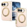 For iPhone Duo 5G Case Luxury Leather Matte Magnetic Rotating Bracket Shockproof Protection Hard Back Cover Accessories