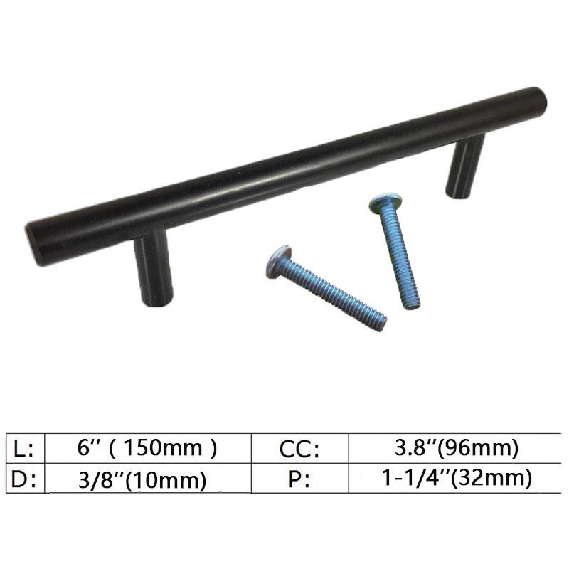 

Черный шкаф 5 шт. ручка для ящика нержавеющая сталь Т-образная кухонная фурнитура ручка для ящика 6 Inch