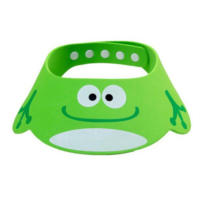 

Регулируемая детская шапочка для шампуня, шапочка для купания, шапочка для стрижки, щиток для мытья волос Green