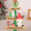 3Pcs/set Household Christmas Wooden Ornaments Creative Christmas Decoration  Tabletop Ornamen