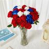 Practical Set of 6 Lifelikes Soft Flocking Fabric Roses Portable for Florals Arrangements and Special Gifts Daily Use