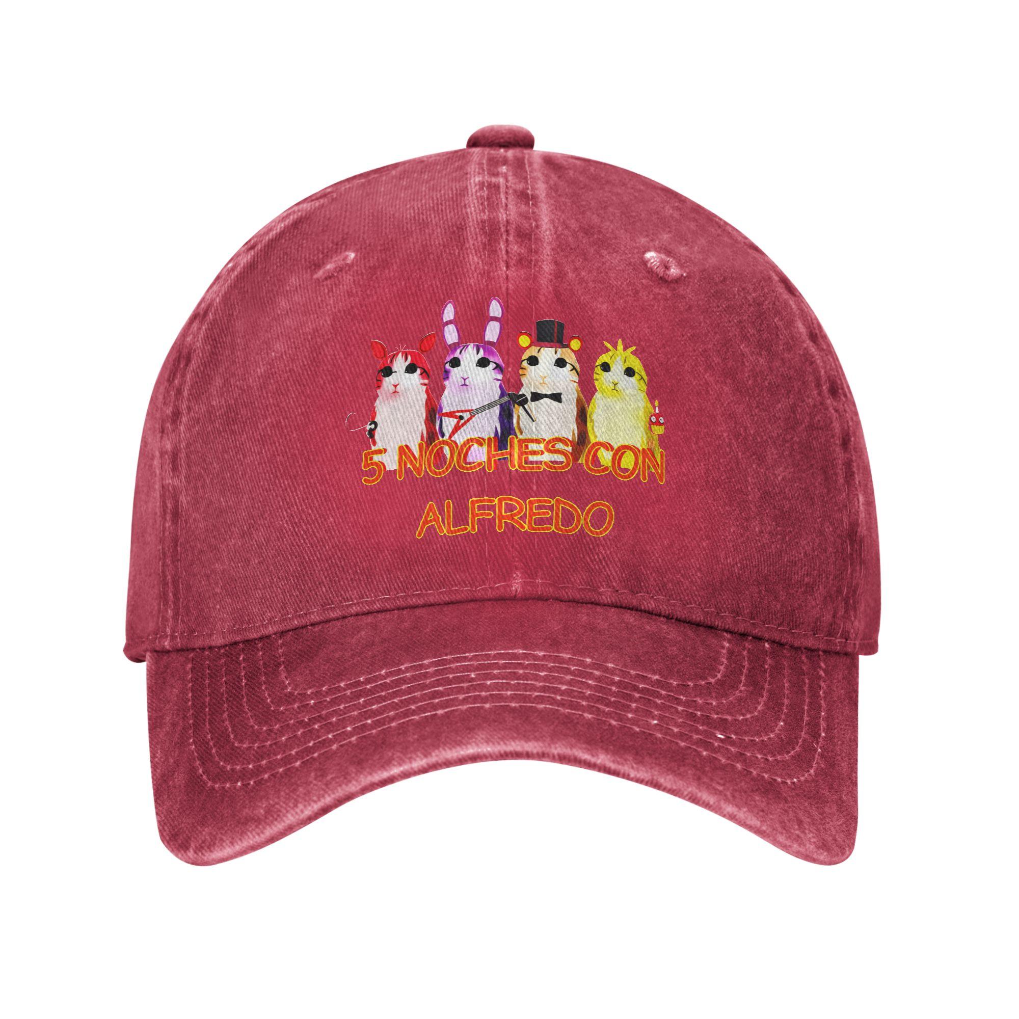 Washed Baseball Cap 5 Noches Con Alfredo Summer Trucker Hat For Couple Women  Trendy Running Hippie Sun Snapback Cap One Size