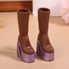 Mini Doll Simulation High Heel Boots Doll Dress Up Accessories Dolls House Clothes Decoration For Girls Pretend Play Toys
