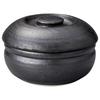 Banko Ware Rice Container, 3-cup Capacity, Black Glaze, Approx. 19cm Diameter, Microwave-safe, Made In Japan, Product Number 18965