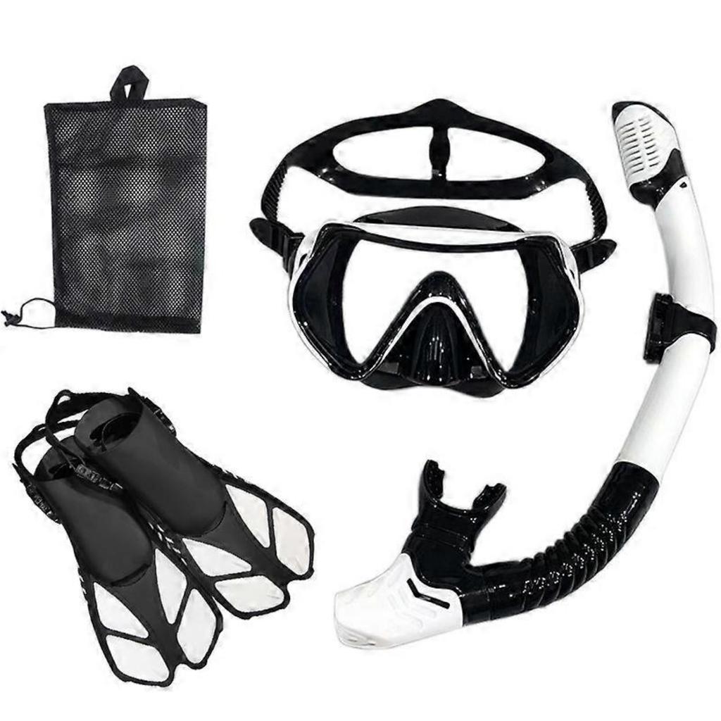 Masque De Plongée Panoramique Avec Tuba Sec – étanche, Anti-buée, Pour Adulte – Plongée, Snorkeling, Natation