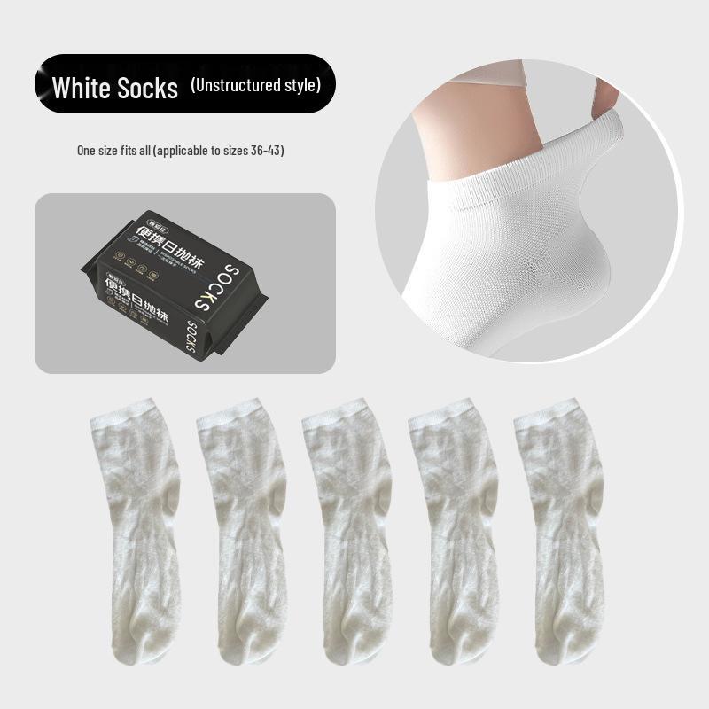 Unisex Disposable Socks for Travel & Daily Use: All-Season, Mid-Calf, No-Wash, Convenient, Perfect for Business Travel & Casual Wear.