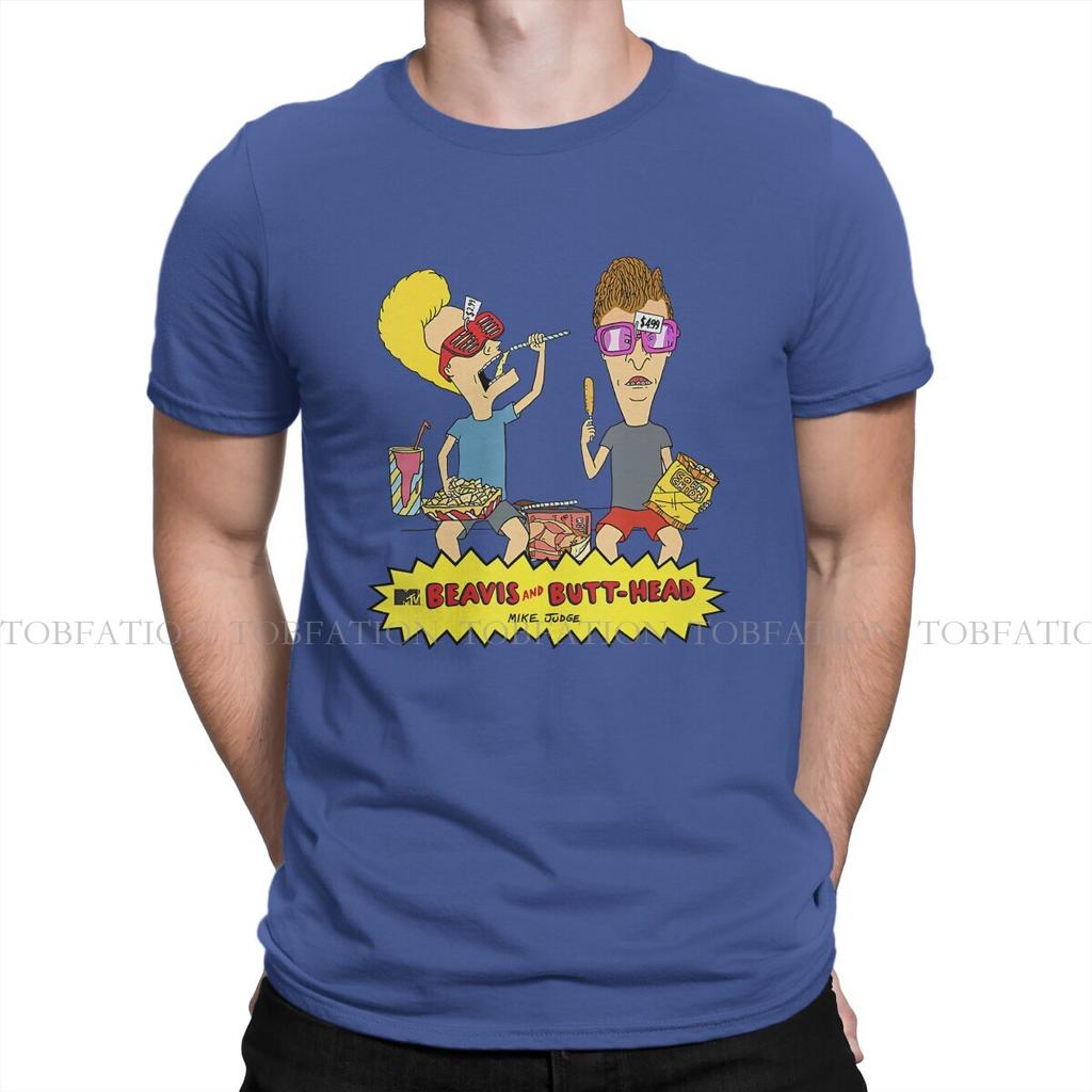 Beavis And Butthead On The Couch T Shirt Punk Unisexs Tees Summer 100 Cotton Clothing Crewneck Tshirt