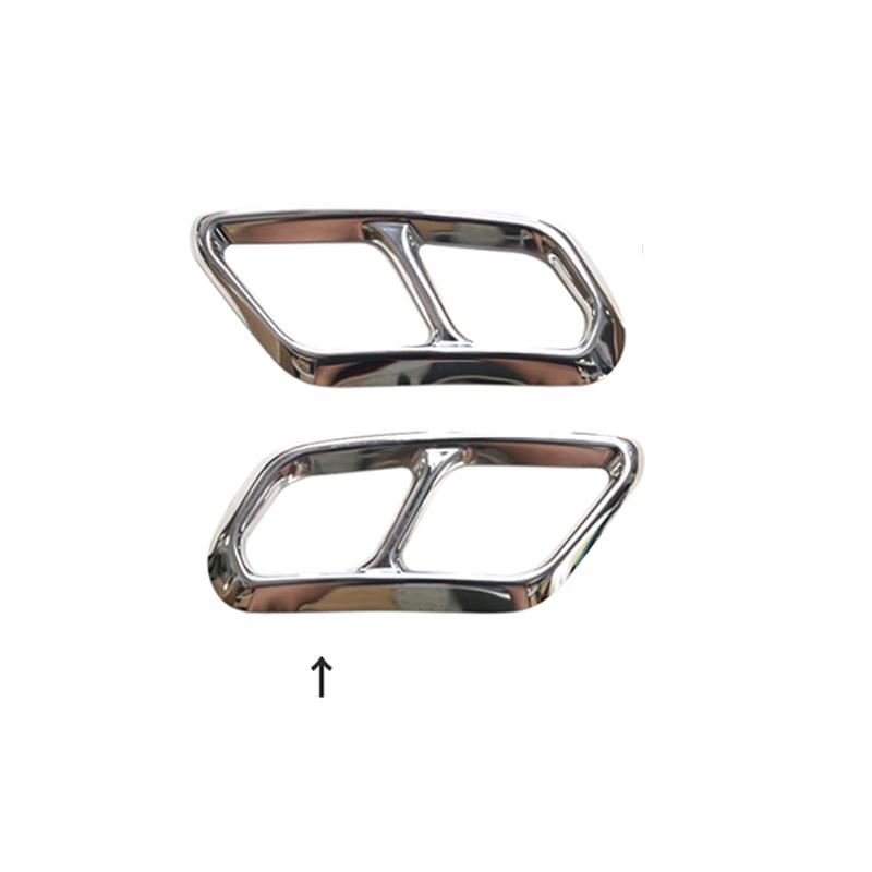 

black Tail Throat Pipe Modified Cover Trim For Volvo XC40 2018-2024 Car Exhaust Tail Pipes Frame Car accessories xc40 silver