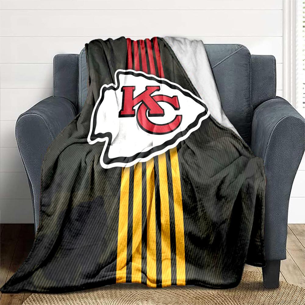 Kansas City Chiefs Flannel Blanket, High quality Comfortable for All Seasons, Home Decor, Warmth and Comfort