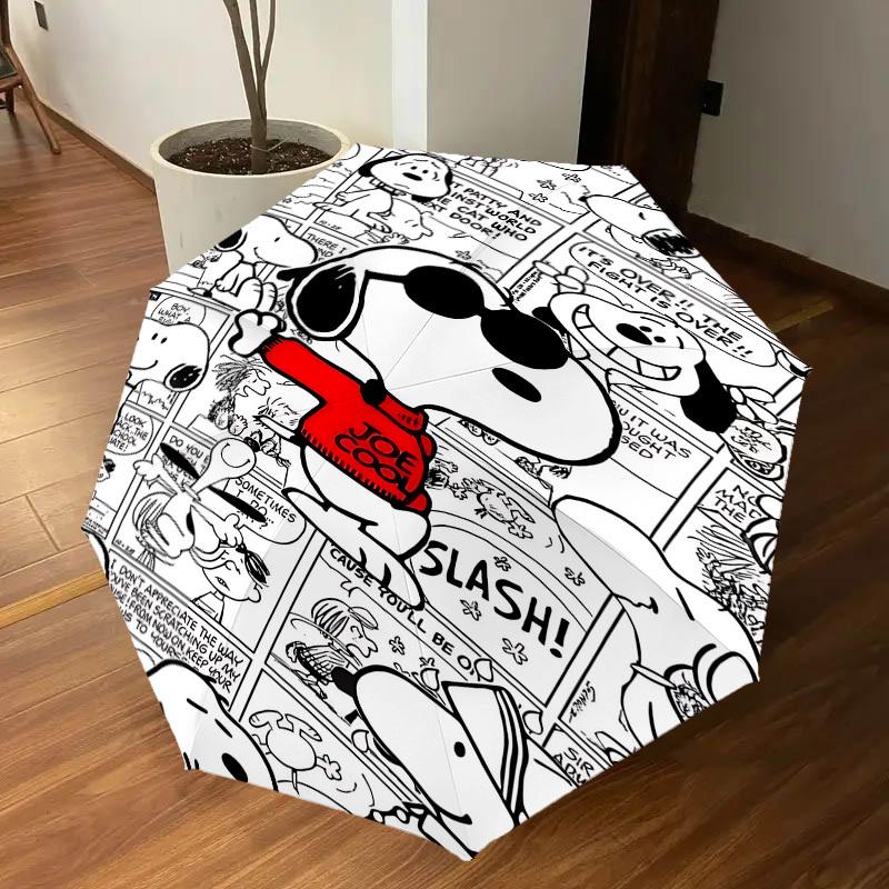 1PC Snoopy Joe Cool Umbrella-9-Rib Reinforced, Automatic Open, Lightweight & Durable, Cute Fashion Accessory for Outdoor-P0761