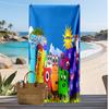 Zahlenblöcke Cartoon Aufdruck Schnelltrocknendes Strandtuch Super Saugfähig Weich Leichtes Badetuch für Pool Sommer Reisen