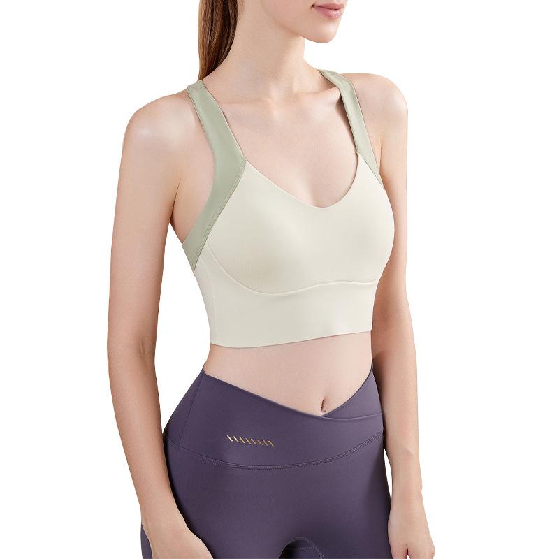 Женский дышащий ударопрочный спортивный бюстгальтер Push Up — фото 6