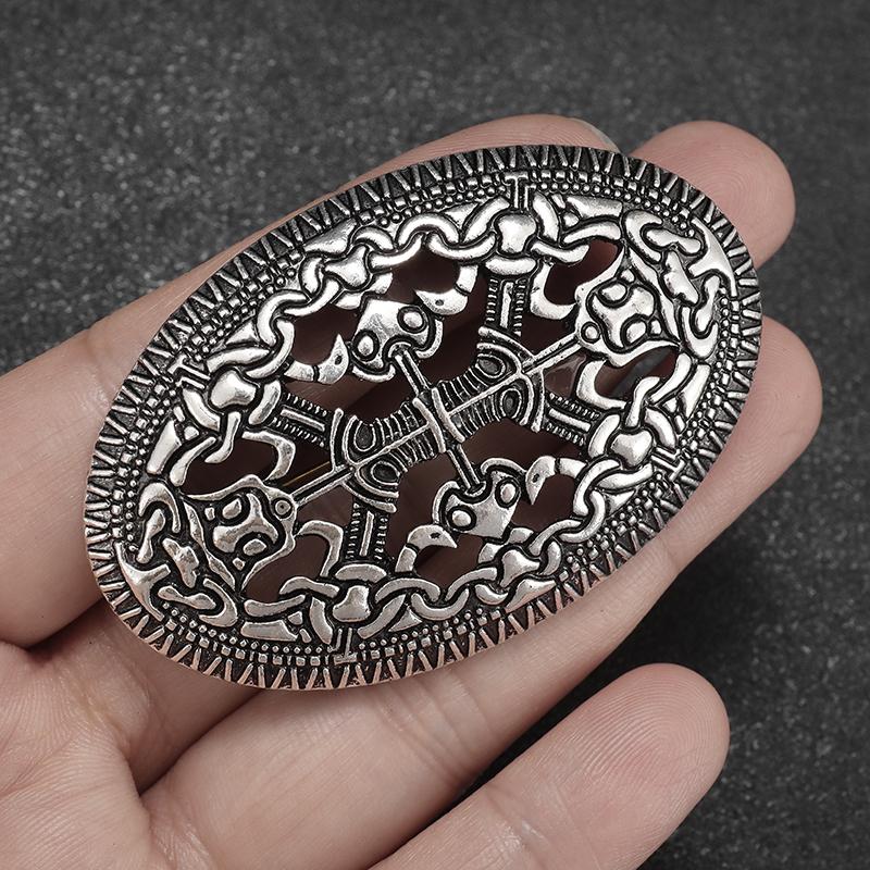 Retro Celtic Warship Brooch Men's Punk Trend Amulet Jewelry Motorcycle Riding Lapel Pin Accessories