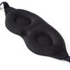BG07600-Masque pour les yeux de sommeil à coupe profilée 3D et bandeau, masque de sommeil de nuit moulé concave-noir