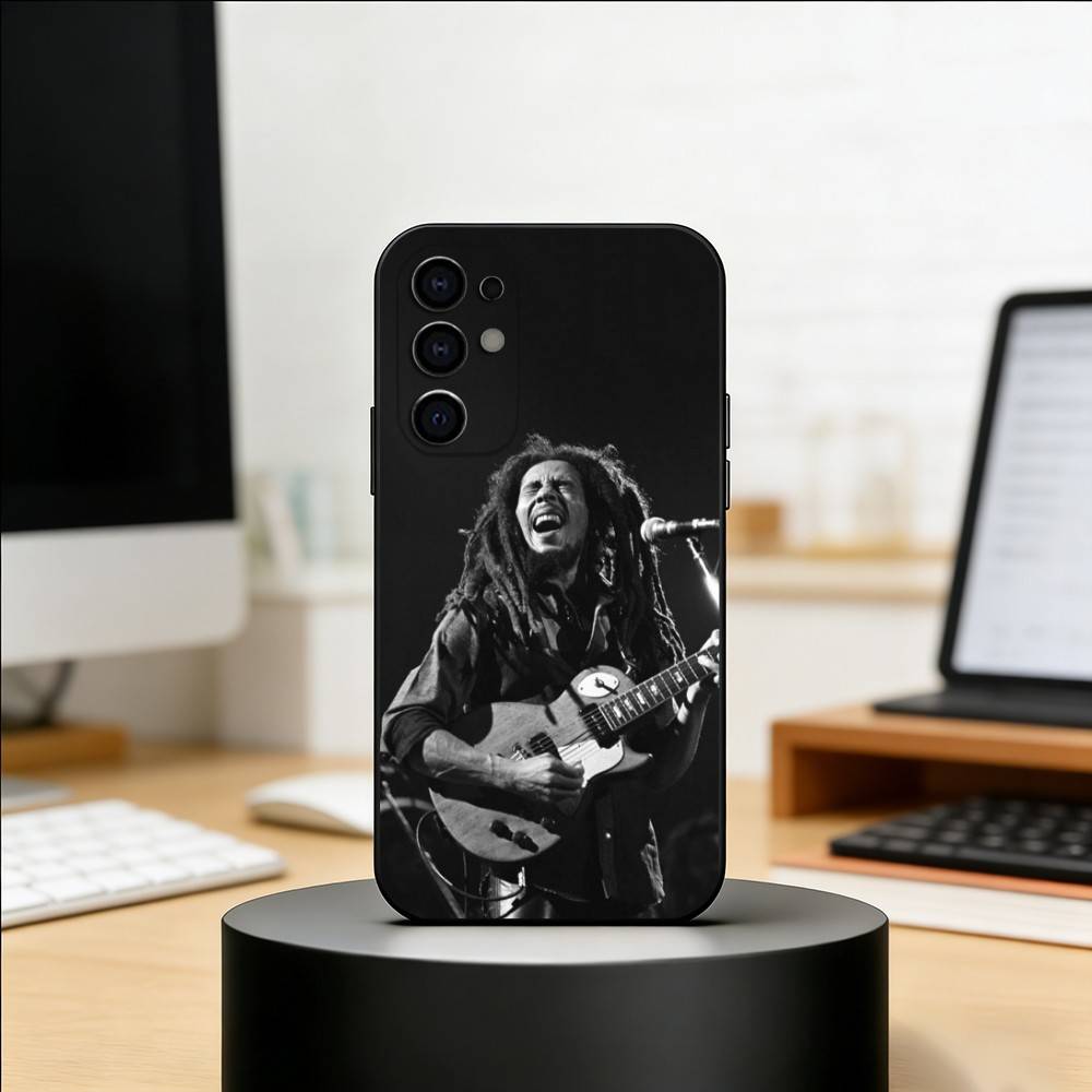 J-Jamaica Bob M-Marley Lion Phone Case For Samsung S25,S24,S21,S22,S23,S30,Ultra,S20,Plus,Fe,Lite,Note,10,Black Cover