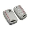 3 Button Flip Key Silicone Cover Fit for VW GOLF 7 MK7 SKODA SEAT 2014 2015 2016 FOB HULL OCTAVIA COMBI LEON IBIZA CUPTRA Case