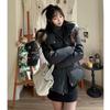 2026 Women's Slimming Hooded Cotton Jacket with Fur Collar - Winter Fit, Thickened, Petite Outerwear