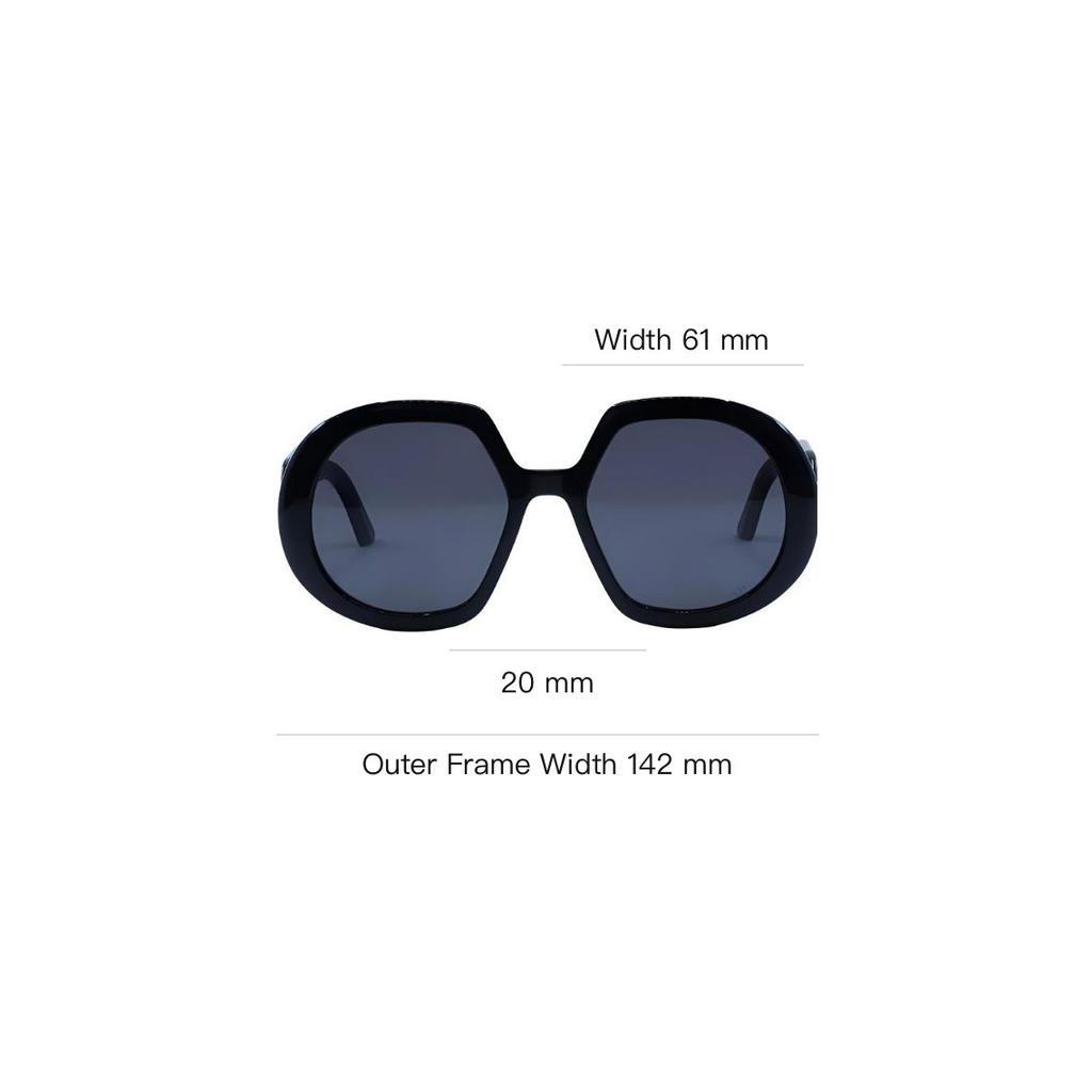 Dior Logo Design Irregular Shape Sunglasses Women sunglasses Black DIORBOBBYR1U10A0