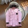 Hooded tooling down jacket women's medium and long pie overcome couple jacket thickened warm clothing winter large size goose