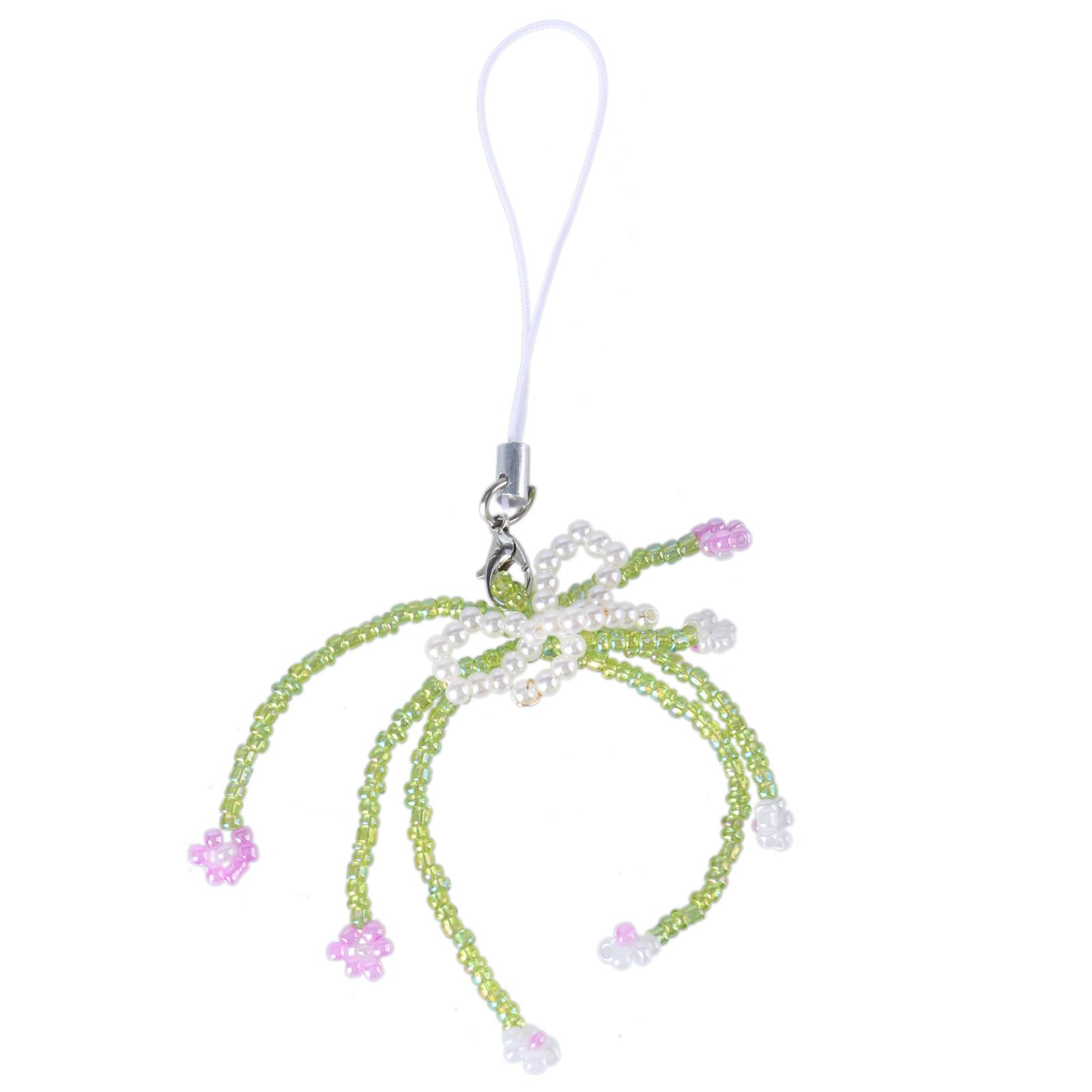 

Модный бисерный цветок бант подвеска телефонный брелок для ключей ремешок сумка украшение кошелек подвески