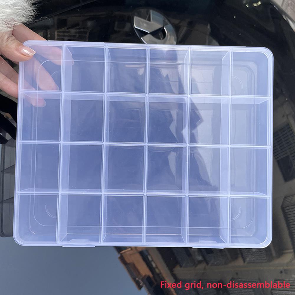 12-Compartment Plastic Storage Box Large Capacity Jewelry Case Display Box Transparent Organizer Box Home Storage Cases