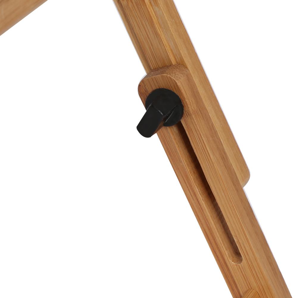 1Pc Adjustable Bamboo Rack Shelf Dormitory Bed Lap Desk Portable Book Reading Tray Stand