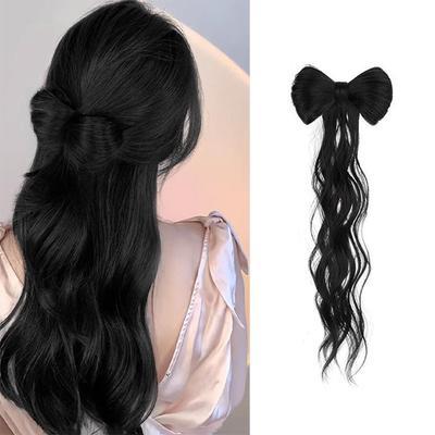 Perruque à clip en bec de canard, accessoires pour cheveux, demi-cravate, queue de cheval haute, paquet de cheveux, tresse de tête de pilule, tresse de barbe de dragon Hanfu