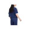 adidas T-shirt da Donna Adicolor a Maniche Corte con 3 Strisce, Comoda, Traspirante, Vestibilità Larga, a Righe, Spalle Cadenti, Top Night-Indigo JC8151