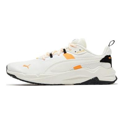 Stride Fabric Syntetická koža Sieťovina Retro Športové Nízke Lifestyle Topánky Unisex Tenisky Biela Oranžová 389424-01