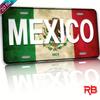 D Flat pc MexicoThemed Aluminum Metal Wall Sign  UV Printed Vintage Rustic Decor with National Emblem  Eagle Serpent