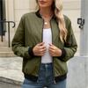 Women's Loose Comfortable Casual Fashionable Solid Color Long Sleeved Zipper Pocket Jacket