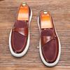 Fashion Fashion Men's Casual Slip-on Leather Shoes Men Classic Buckle Loafers Moccasins Mens Outdoor Board Shoe Driving Flats
