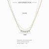 Simple Wind S925 Sterling Silver Single Row Diamond Round Pendant Ladies Clavicle Necklace