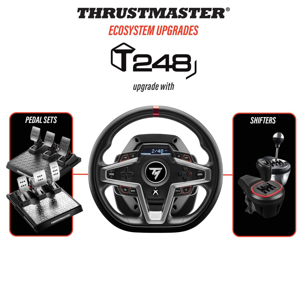 Thrustmaster Racing Controller T248 Kompatibel mit XBOX Xbox Series Hybrid Force Feedback Magnetisches Paddle-Shift-Pedal inklusive Xbox Series