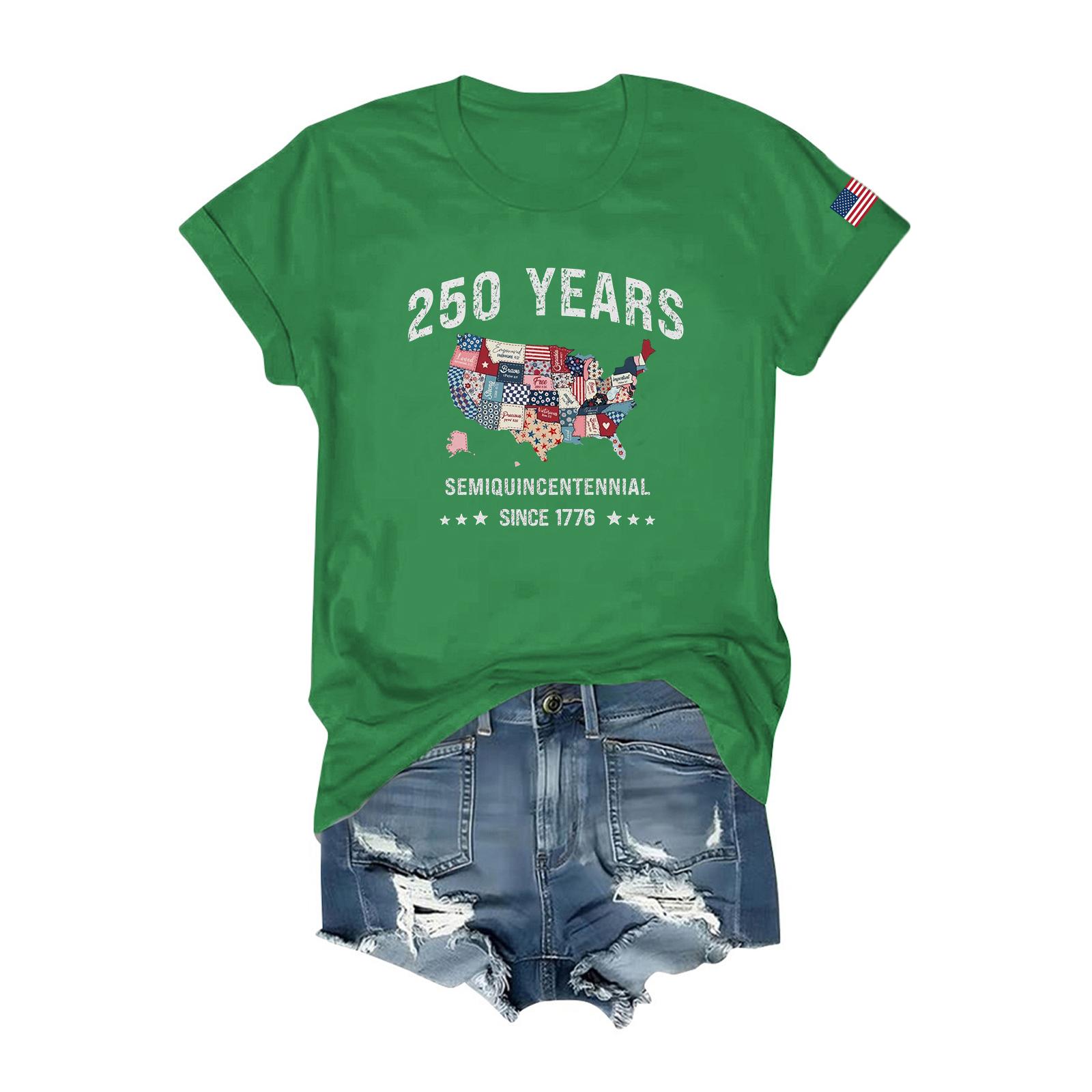 

Womens T Shirts Short Sleeve Shirts Pullover Summer Spring Tops Blouses XL зелёный