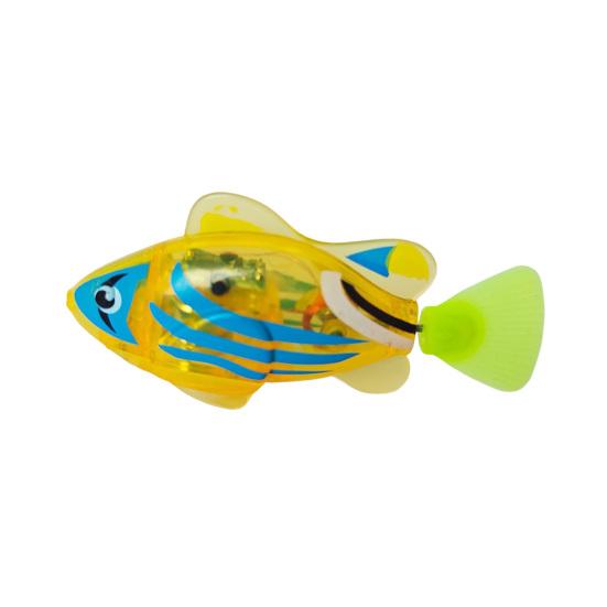Magic Water Activated Glowing Swimming Fish Waterproof Interactive Robot Fish with Electric Movement Neon Deep-Sea Disco Bath Toy