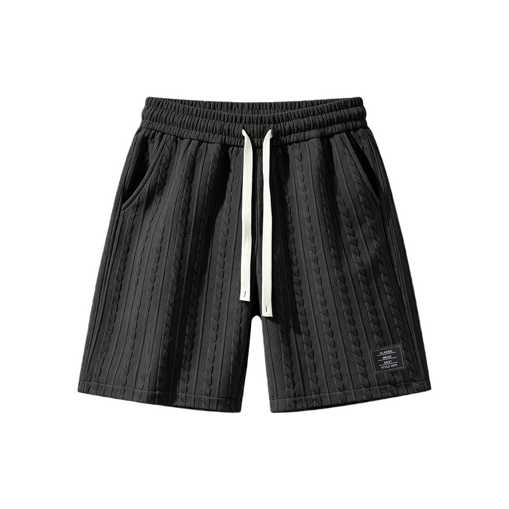 Men Drawstring Waist Casual Shorts Summer Lightweight Straight Fit Beach Shorts with Pockets Comfortable Design